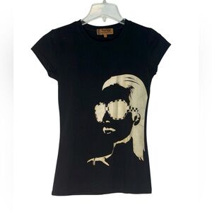 Y2K Reverso Jeans Graphic Woman Sunglasses Tee